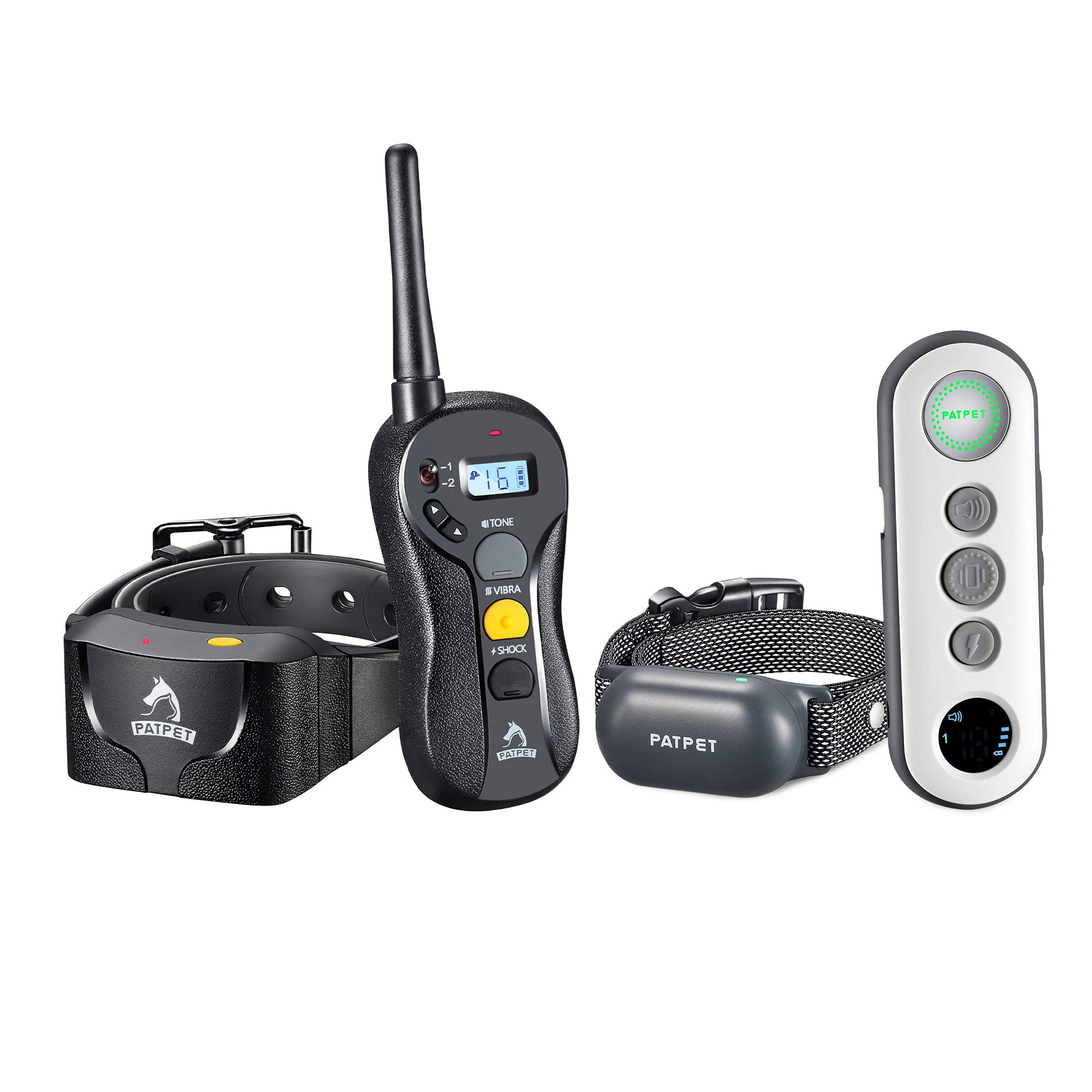 PATPET 680A & 640A Rechargeable Waterproof Dog Training Shock Collars, 130lb Max