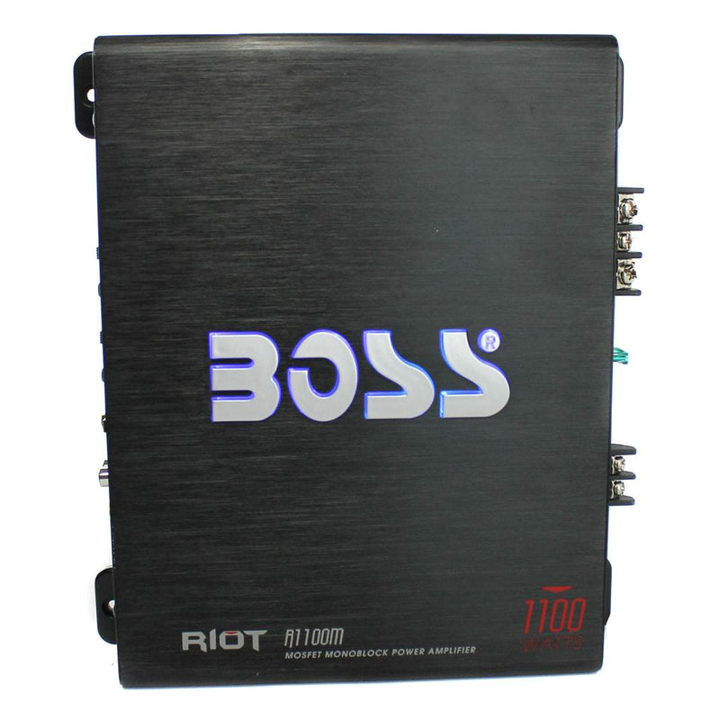 Boss Audio R1100M Riot 1100W Monoblock A/B Car Audio Amplifier and Bass Remote