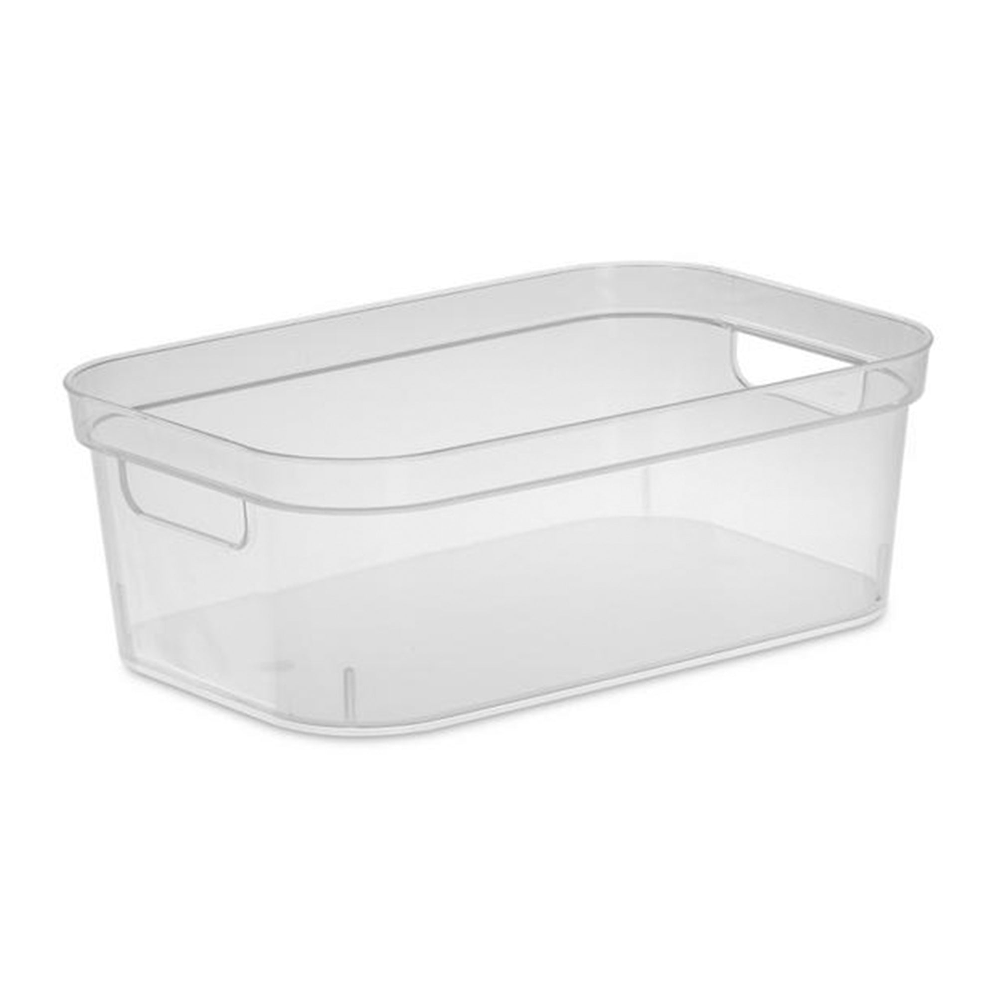 Sterilite 4.25 x 8 x 12.25 Inch Storage Bin with Carry Through Handles, Clear - VMInnovations