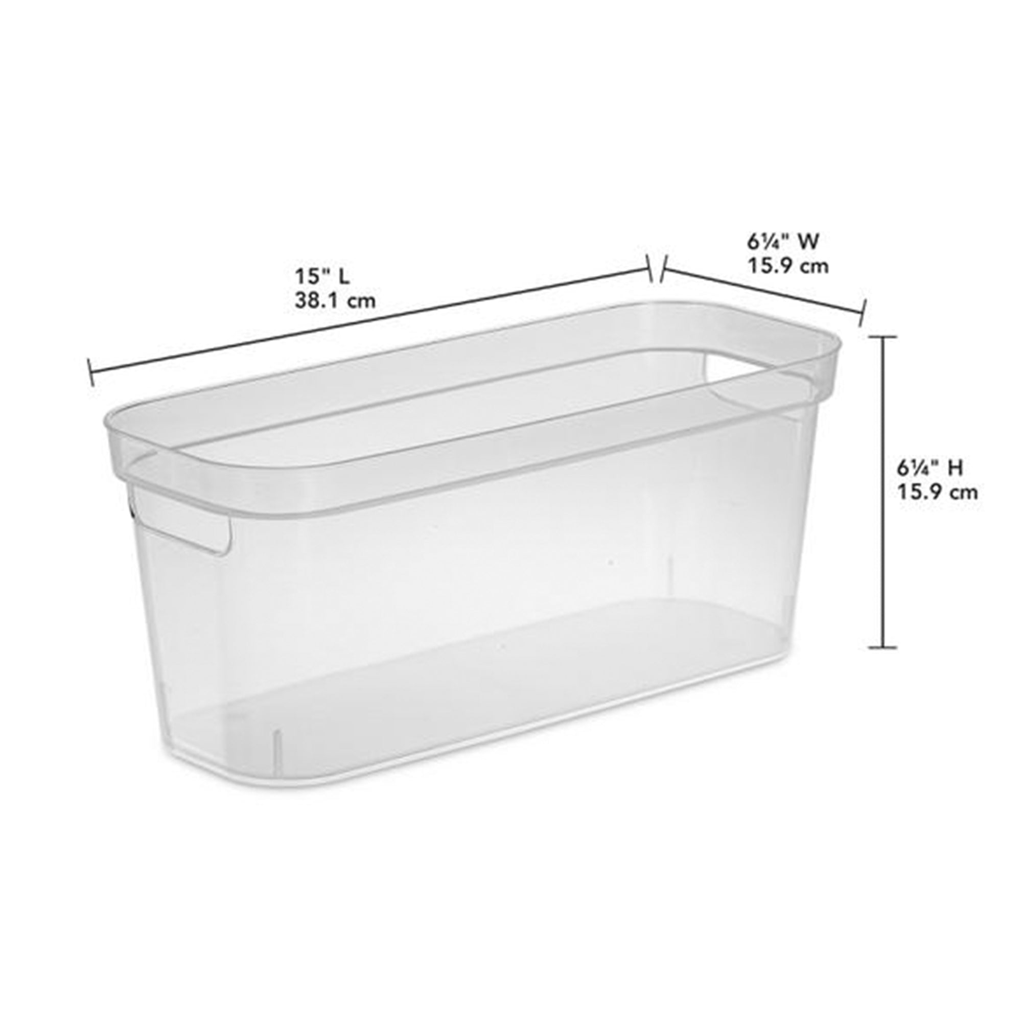 Sterilite 6.25x6.25x15 In Narrow Storage Bin w/ Carry Handles, Clear (32 Pack) - VMInnovations