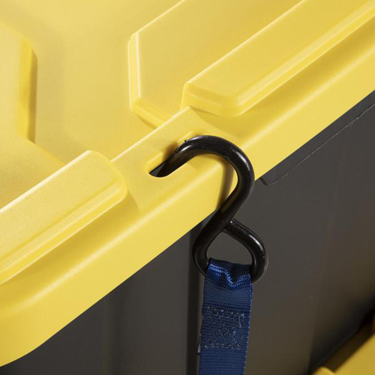 Sterilite 15 Gal Industrial Storage Tote w/ Latching Lid, Black/Yellow (18 Pack)