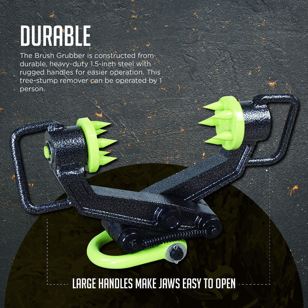 Brush Grubber BG-20 XTREME Plus Brush & Tree Stump Puller and Remover, Black - VMInnovations