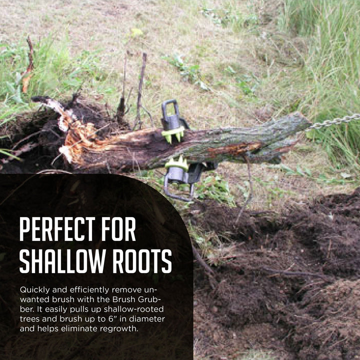 Brush Grubber BG-20 XTREME Plus Brush & Tree Stump Puller and Remover, Black - VMInnovations