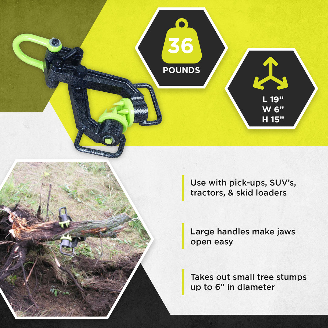 Brush Grubber BG-20 XTREME Plus Brush & Tree Stump Puller and Remover, Black - VMInnovations