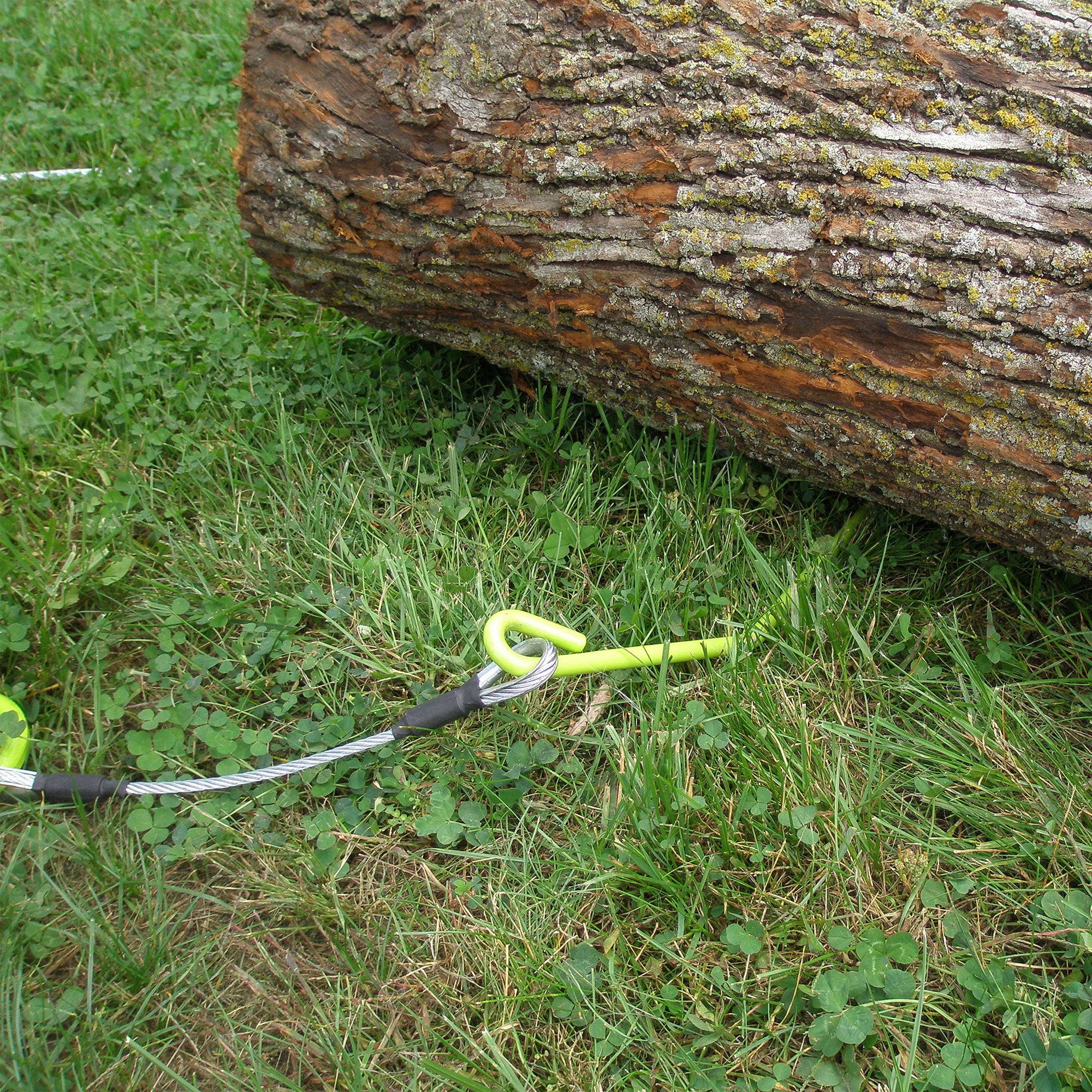 Timber Tuff TMW-48 15 Foot ATV UTV Log Choker Cable with Tow Rings & Probe Stake - VMInnovations