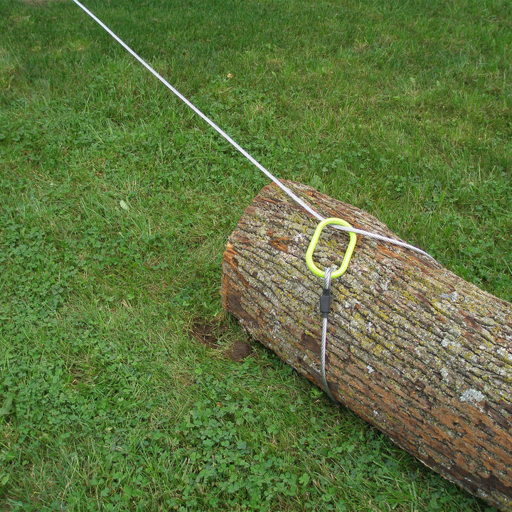 Timber Tuff TMW-48 15 Foot ATV UTV Log Choker Cable with Tow Rings & Probe Stake - VMInnovations