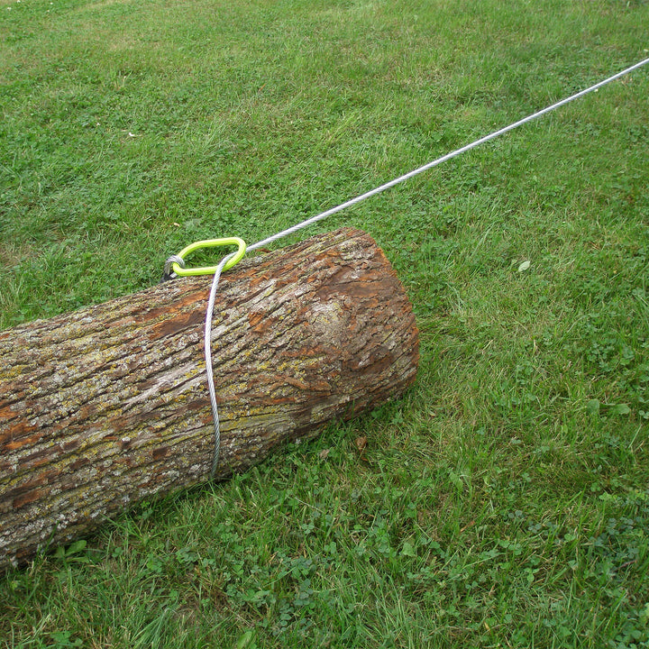 Timber Tuff TMW-48 15 Foot ATV UTV Log Choker Cable with Tow Rings & Probe Stake - VMInnovations