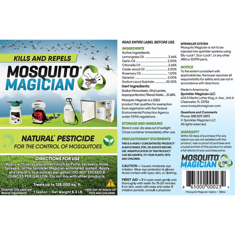 Mosquito Magician Pump Up Sprayer w/ 1 Gallon Natural Mosquito Killer Repellent
