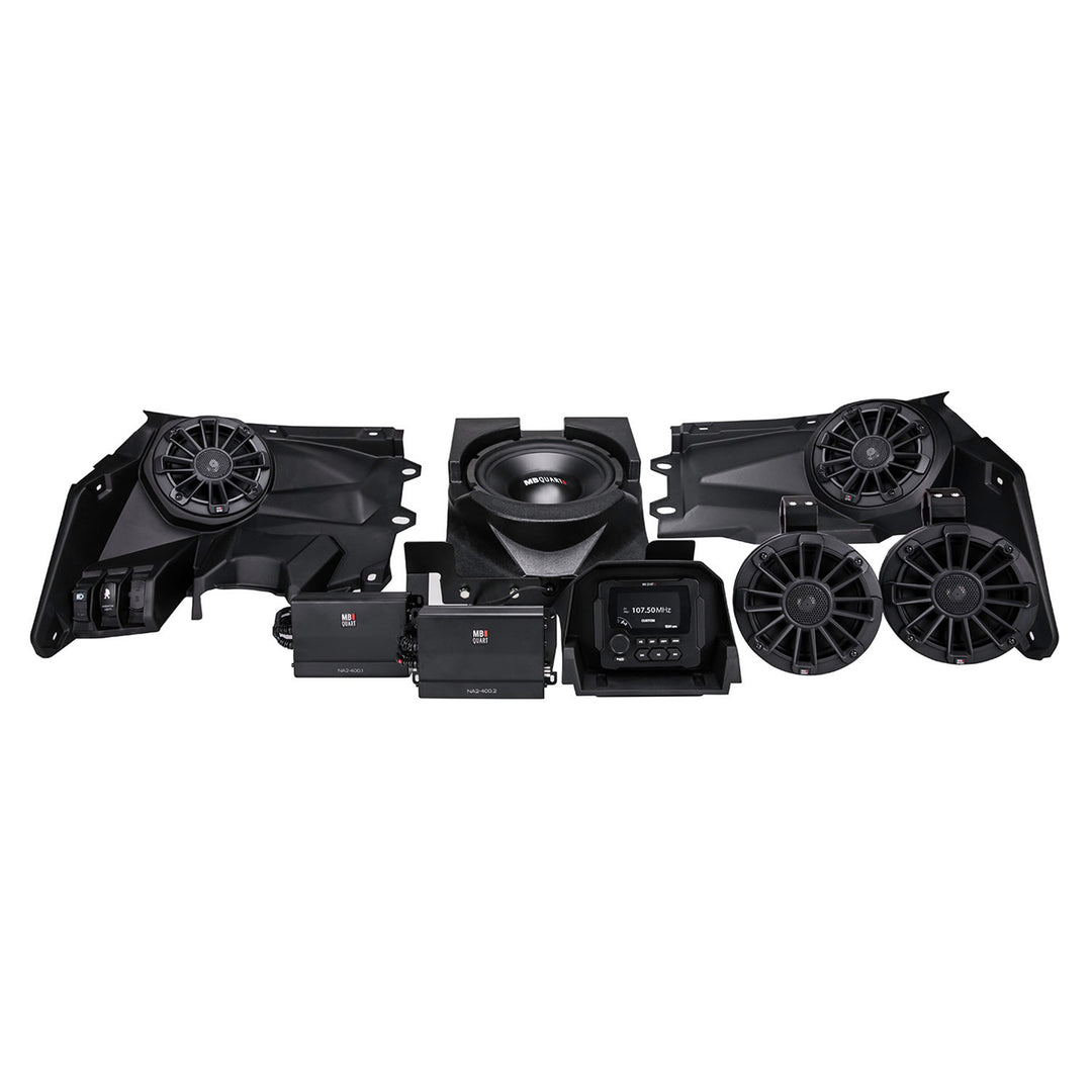 MB Quart MBQX-STG5-1 800 Watt STAGE 5 Can Am X3 Tuned Complete Sound System - VMInnovations