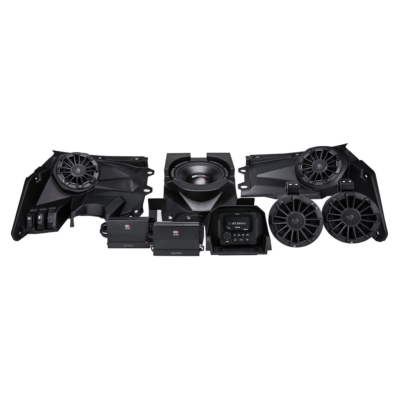 MB Quart MBQX-STG5-1 800 Watt STAGE 5 Can Am X3 Tuned Complete Sound System - VMInnovations
