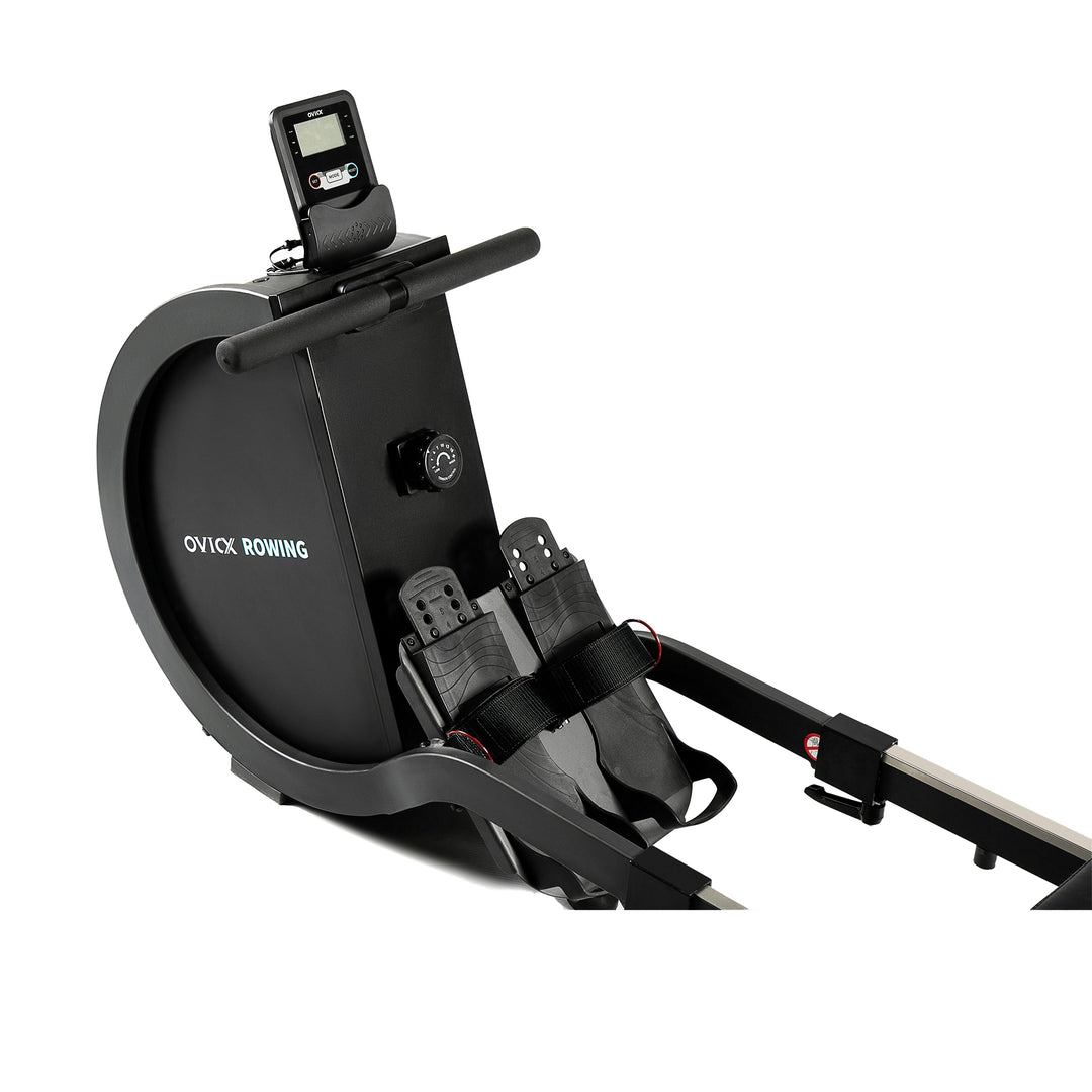 OVICX R100 Foldable Home Rower with Adjustable Foot Plate and Extra Long Track - VMInnovations
