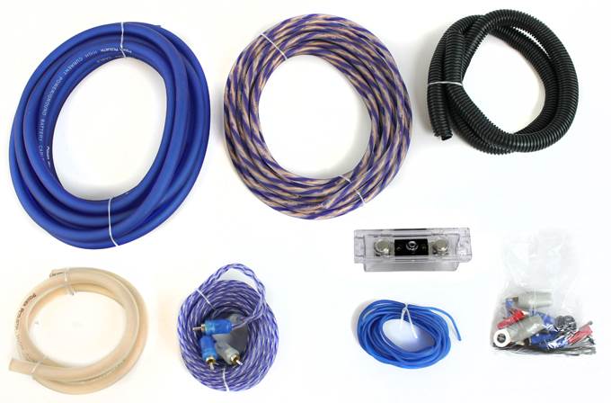 POWER ACOUSTIK 2 Gauge Ga Car Audio Amplifier Amp Wiring Wire Kit (Open Box)