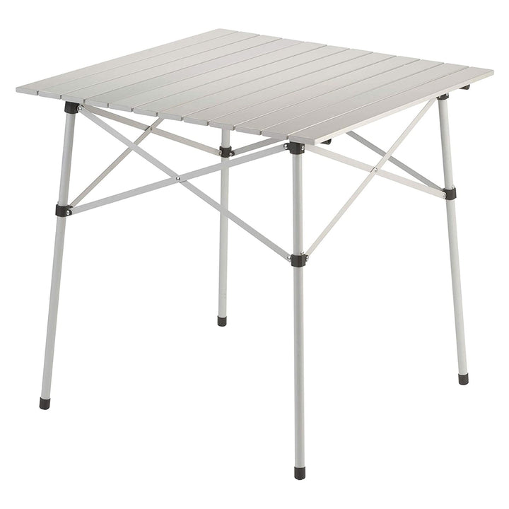 Coleman Portable and Compact Outdoor Folding Aluminum Table for Camping, White - VMInnovations
