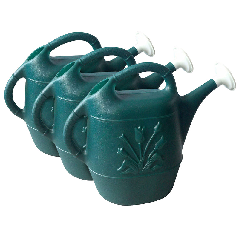 Union Products 63065 Indoor Outdoor 2 Gallon Plant Watering Can, Green (3 Pack)