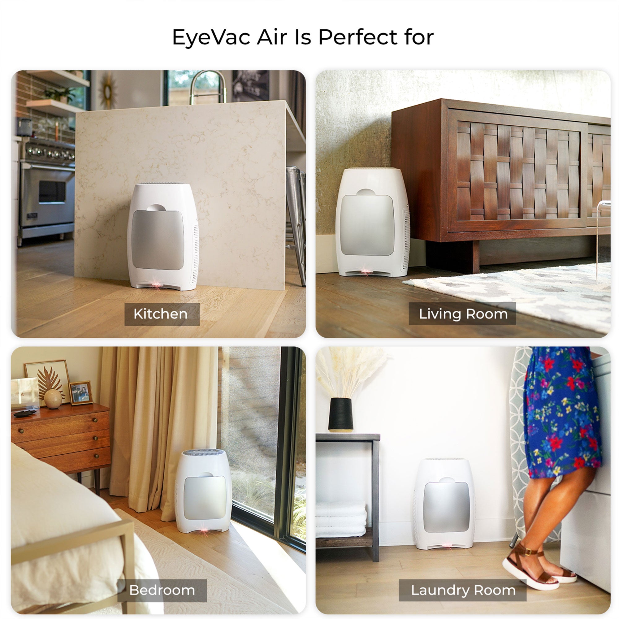 EyeVac Air 2-in-1 Air Purifier and Touchless Canister Vacuum w/Filter(For Parts)