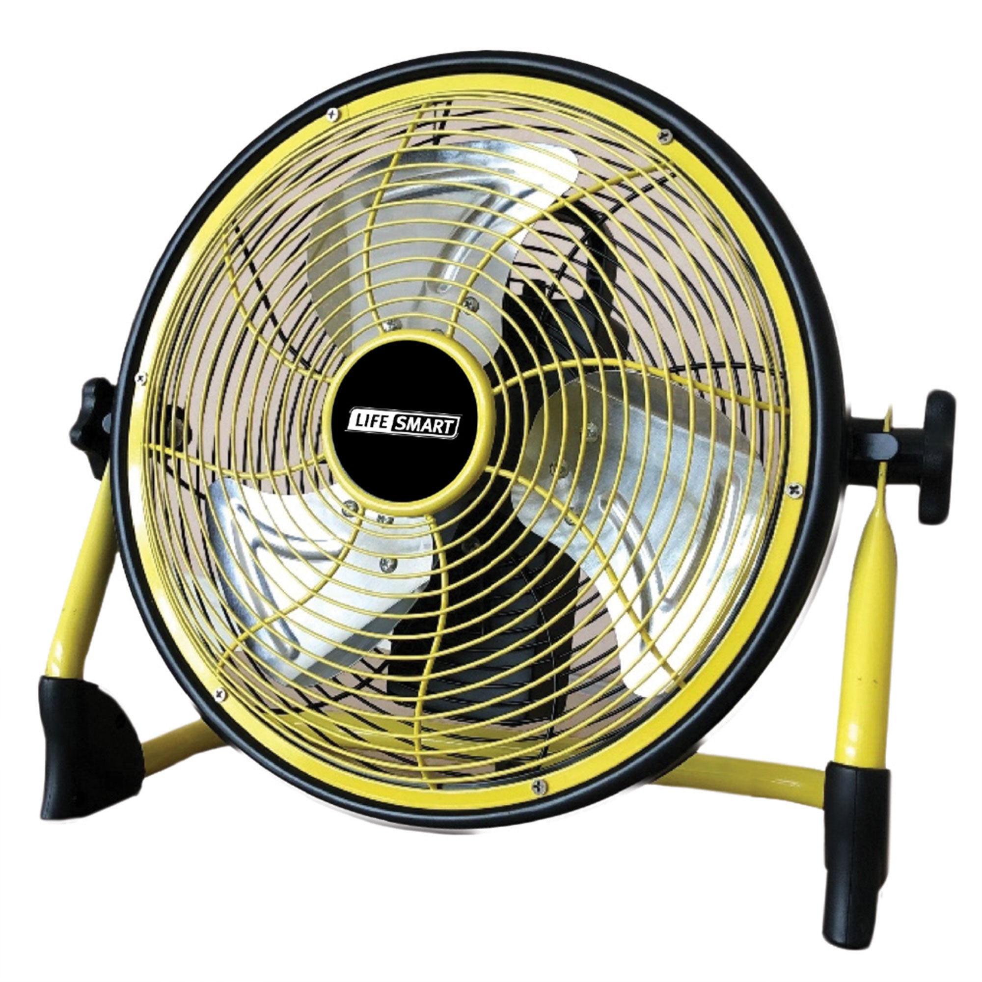 Lifesmart 12 In Rechargeable Battery Powdered Variable Speed Fan, Yellow (Used) - VMInnovations