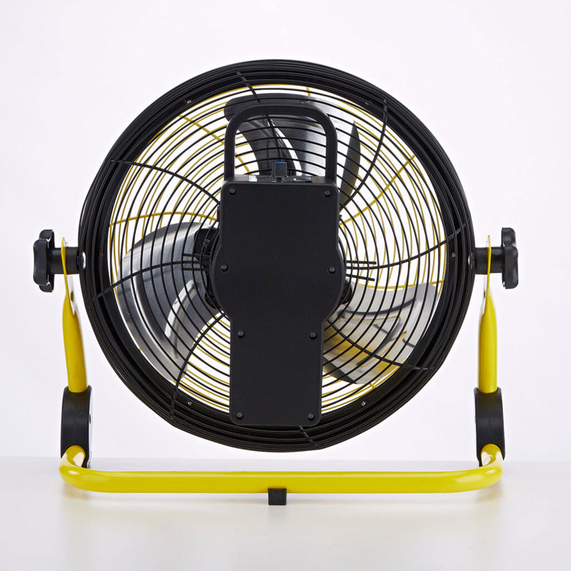 Lifesmart 12 In Rechargeable Battery Powdered Variable Speed Fan, Yellow (Used)