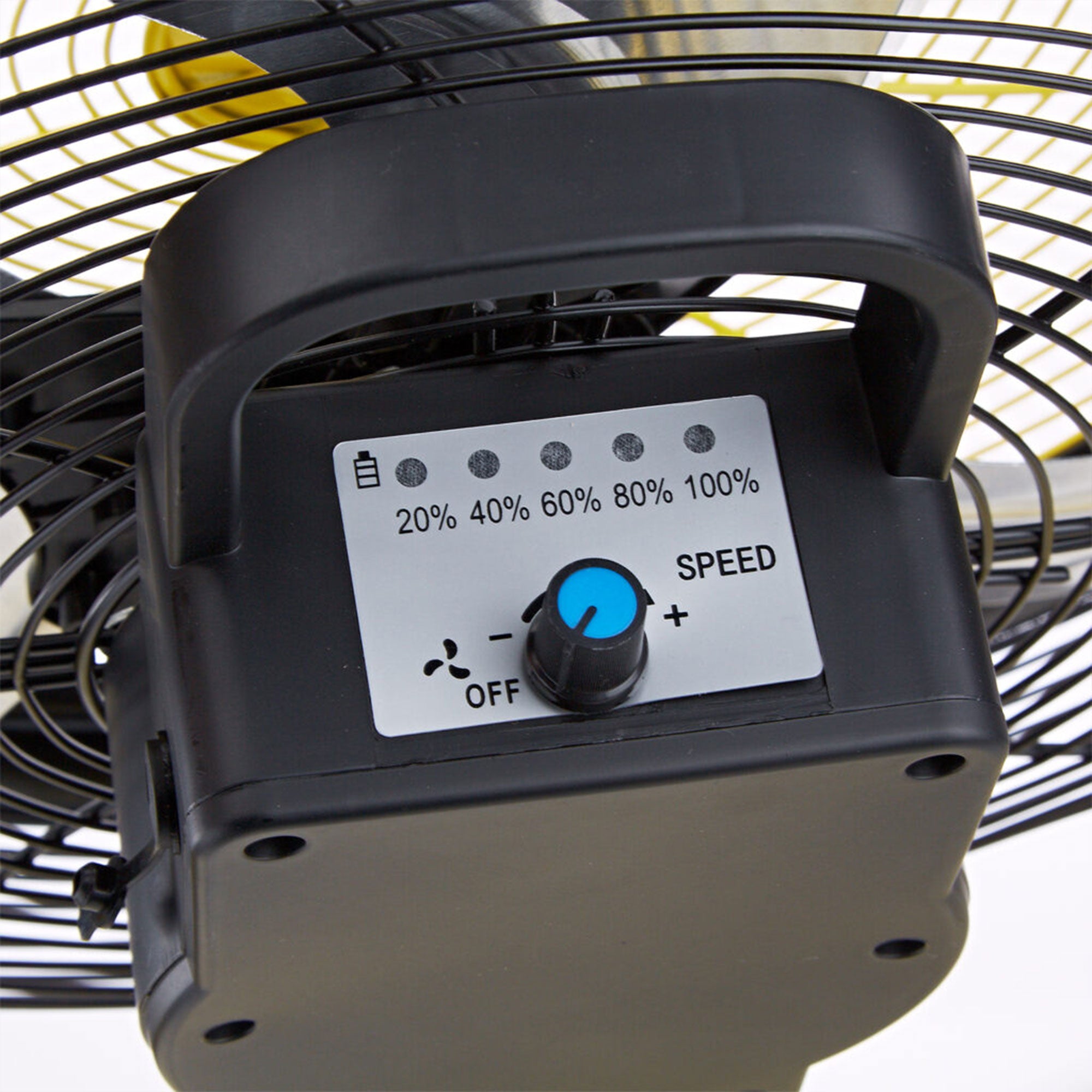 Lifesmart 12 In Rechargeable Battery Powdered Variable Speed Fan, Yellow (Used) - VMInnovations