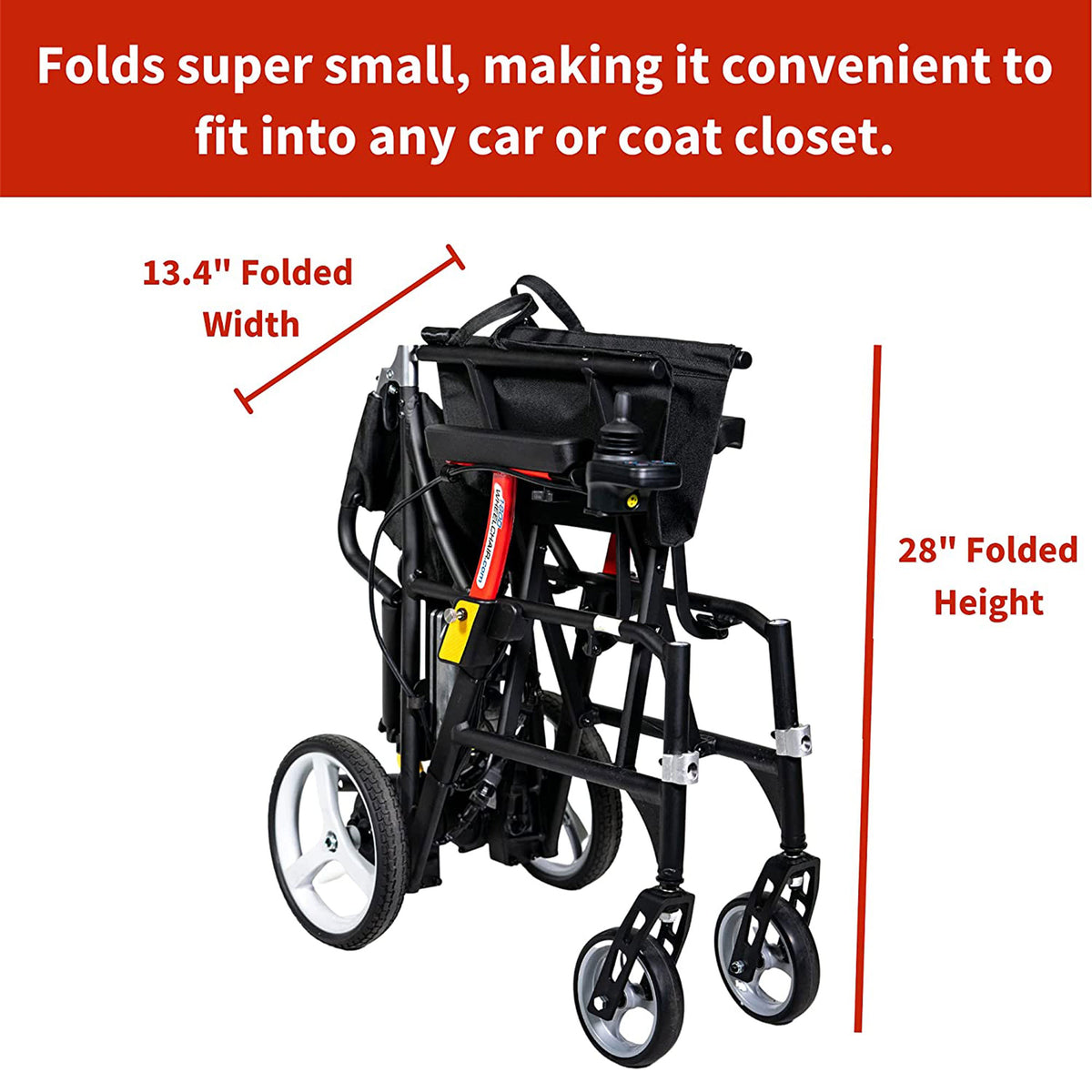 FeatherChair Featherweight Electric Power Folding Wheelchair with Hand Control