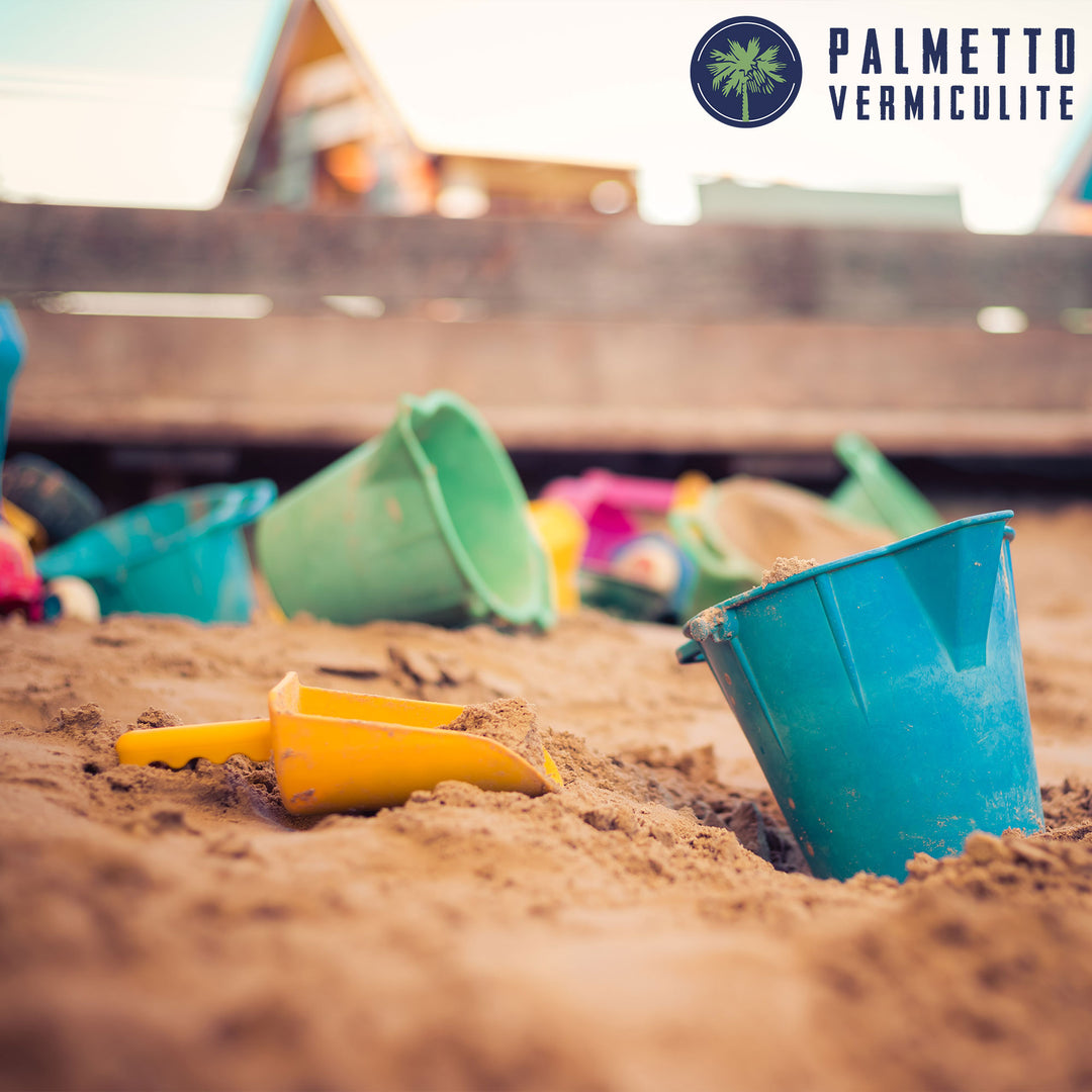 Palmetto Natural Play Sand for Sand Box, Play Areas, & Home Decor, 50 LB, Creme - VMInnovations