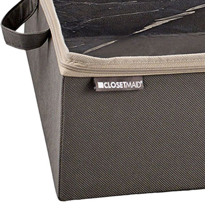 ClosetMaid Fabric Organizer Multiple Item Storage Zip Bag, Charcoal (4 Pack)