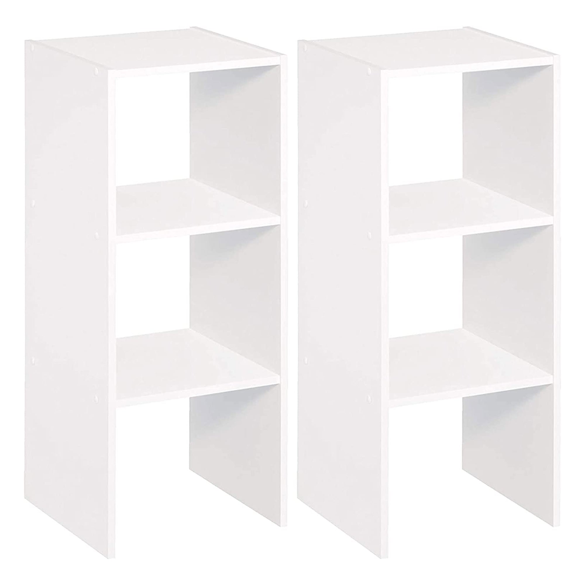 ClosetMaid Decorative Home Stackable 2-Cube Organizer Storage, White (3 Pack) - VMInnovations