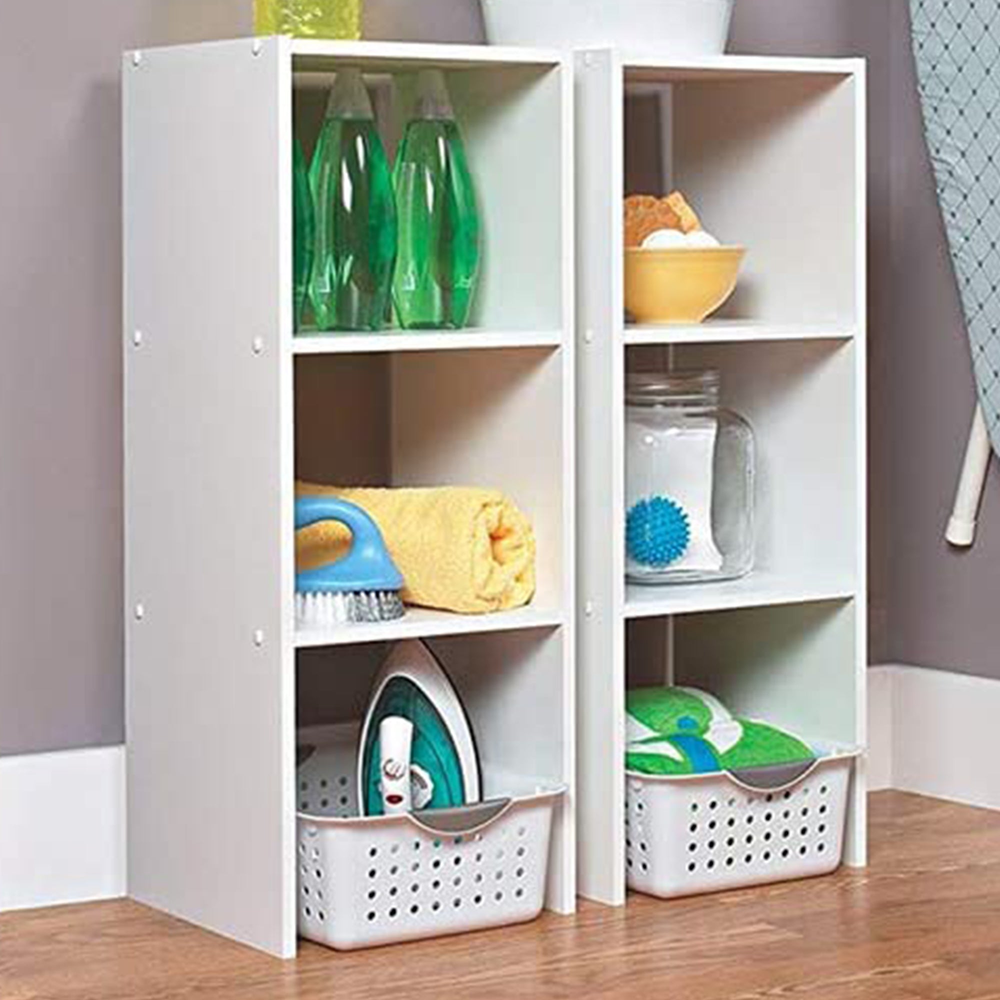 ClosetMaid Decorative Home Stackable 2-Cube Organizer Storage, White (3 Pack) - VMInnovations