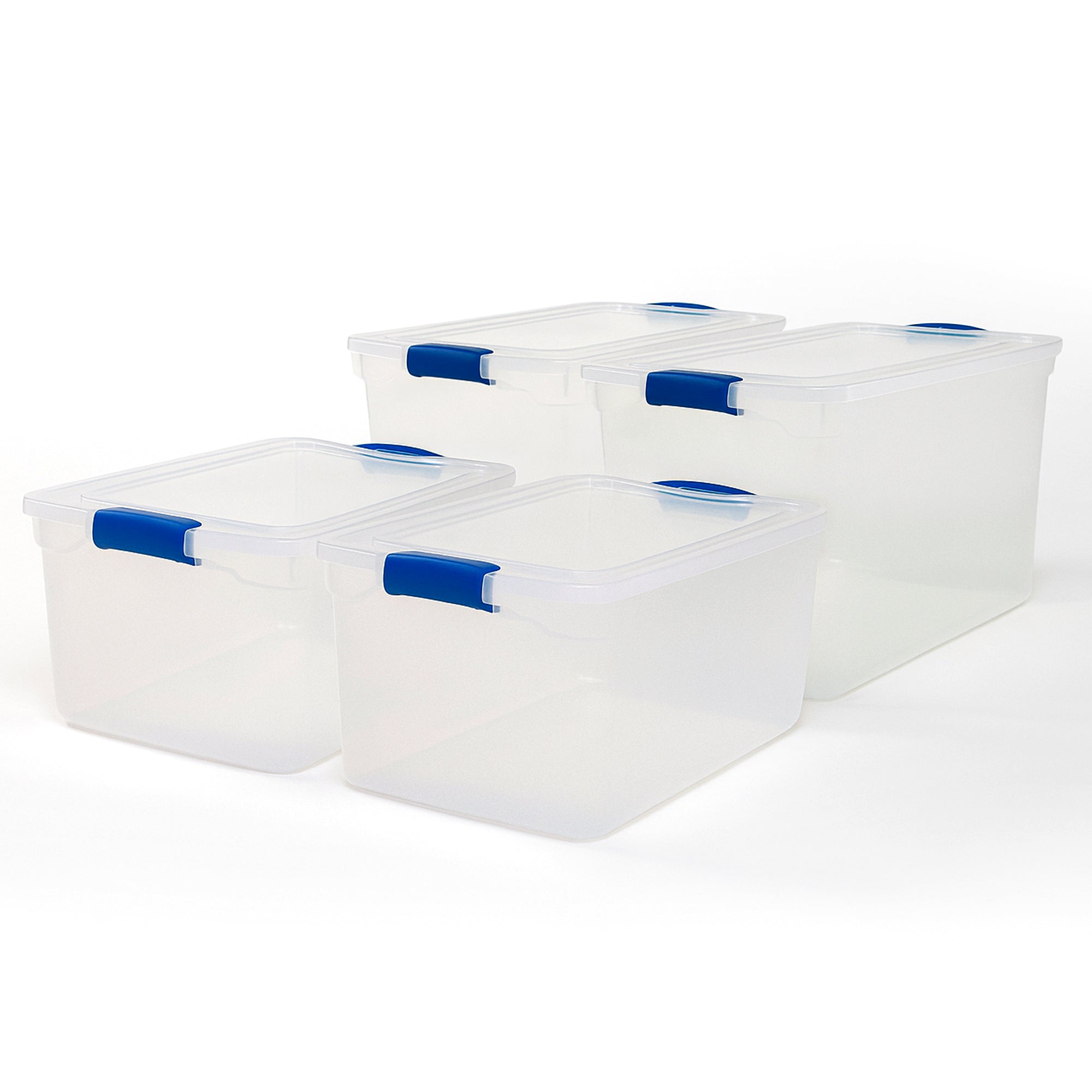 Homz 112 Quart Storage Container 2 Pack with 66 Quart Storage Container 2 Pack