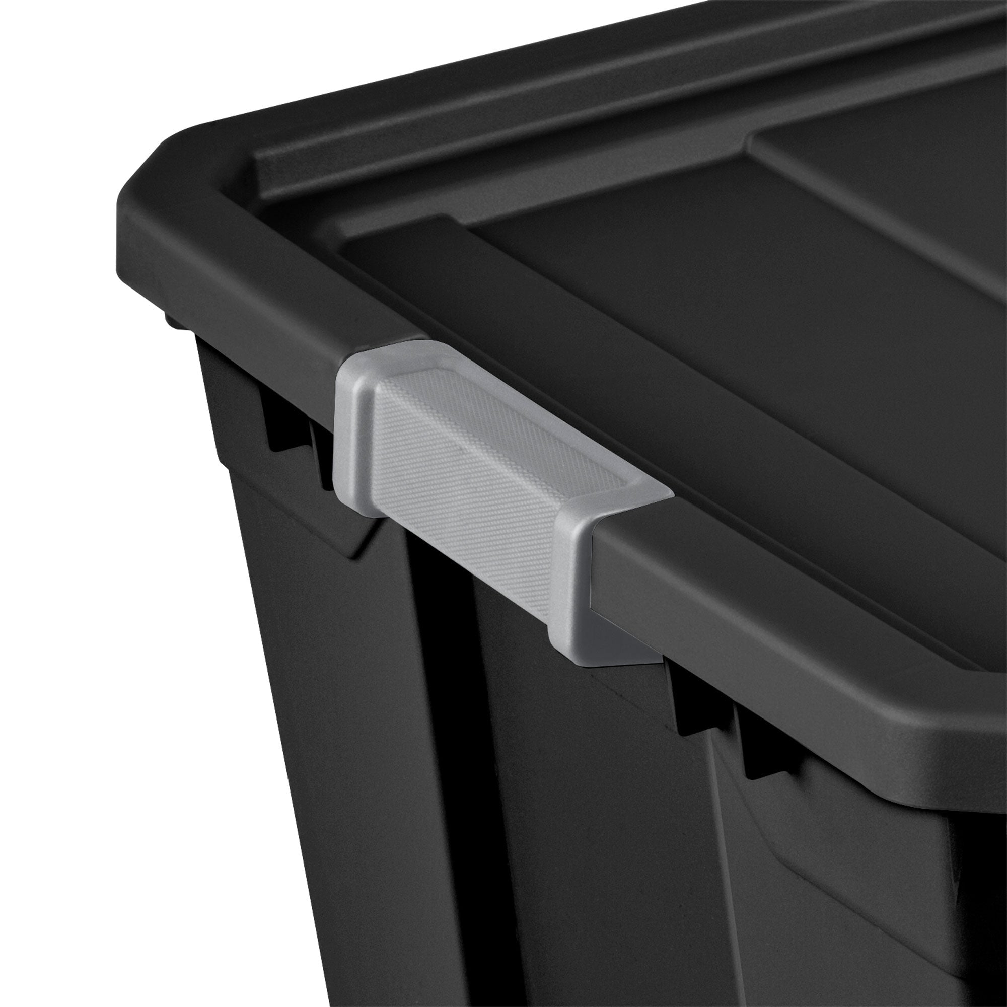 Sterilite 50-Gallon Rugged Industrial Stacker Storage Tote with Gray Clip Lid