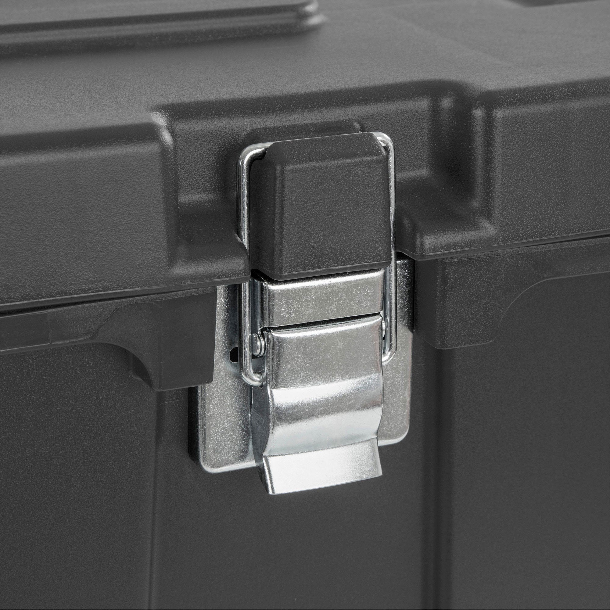 Sterilite 16 Gal Plastic Footlocker Container with Handles and Wheels, Flat Gray