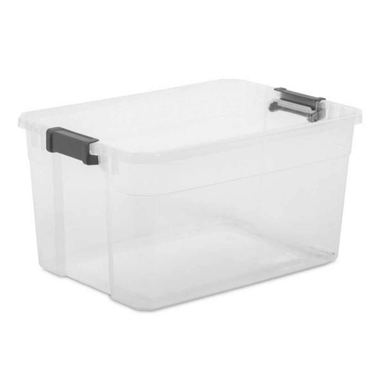 Sterilite 76 Qt Plastic Home Storage Bin Organizing Tote with Latching Lid, Grey
