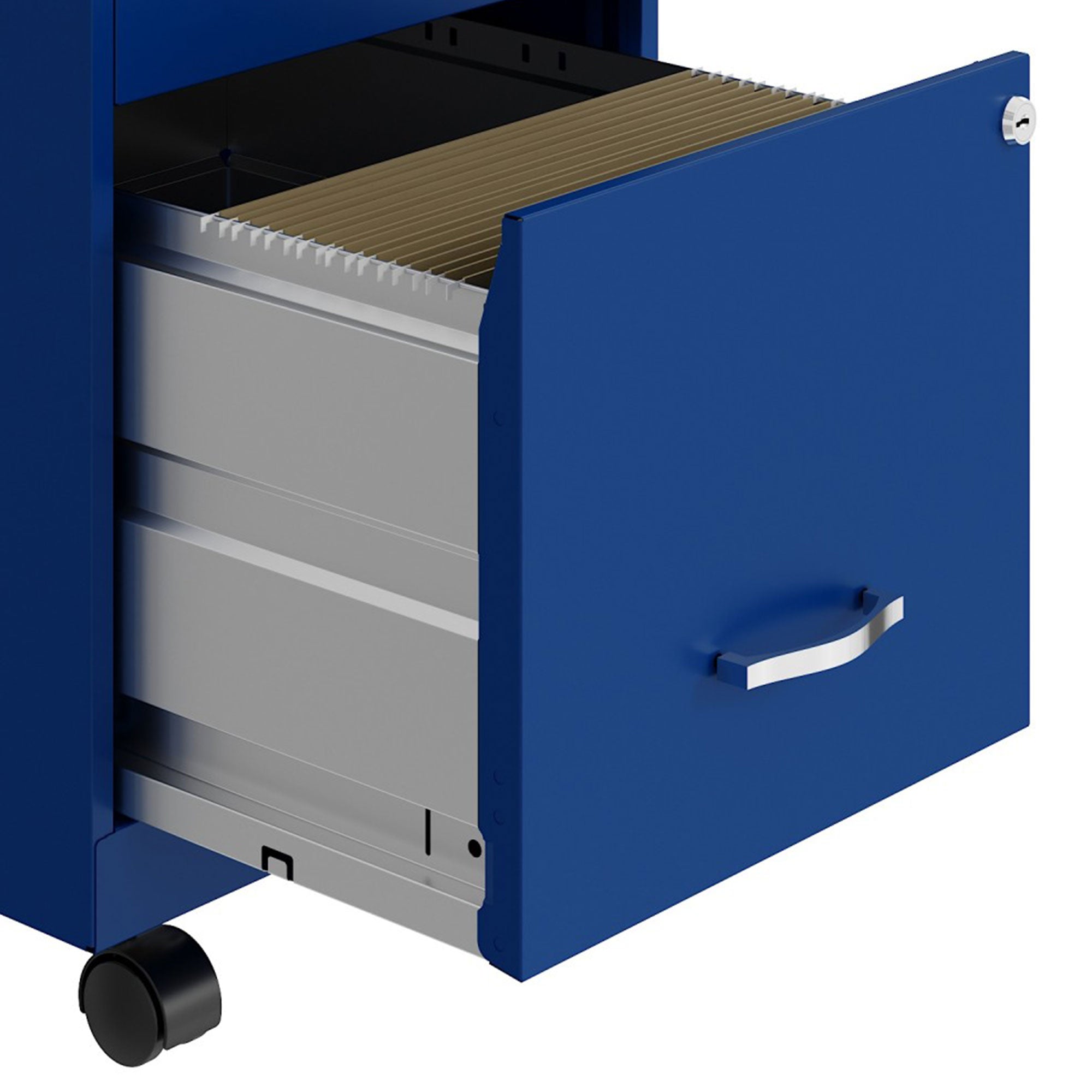 18 Inch Wide 2 Drawer Mobile Organizer Cabinet for Office, (Open Box) - VMInnovations
