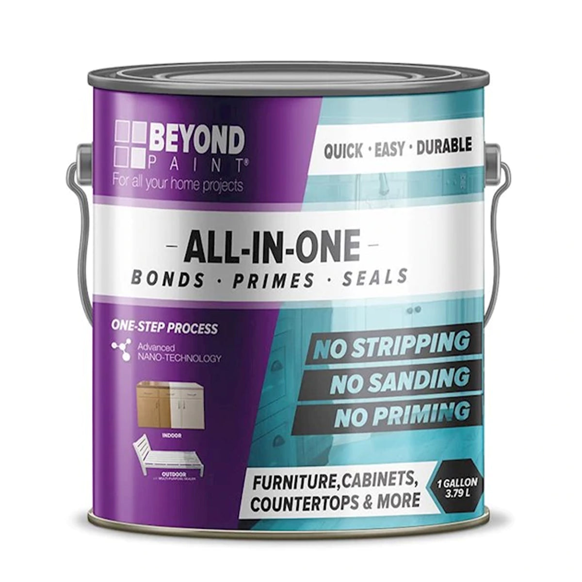 Beyond Paint 1 Gal All In 1 Multi Use Versatile Refinishing Paint, Forest Green