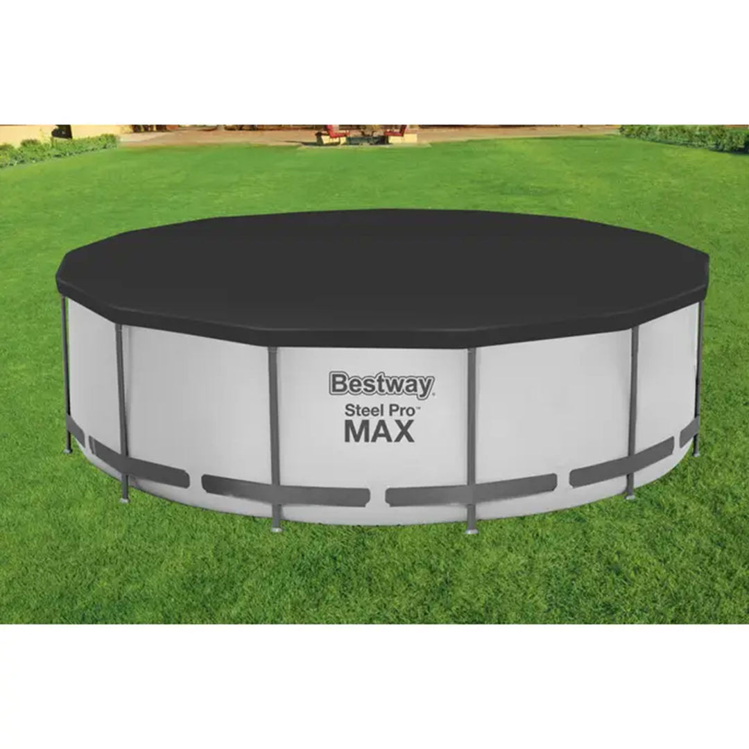 Bestway Steel Pro Max 12' x 30" Round Above Ground Frame Pool & Flowclear Cover - VMInnovations