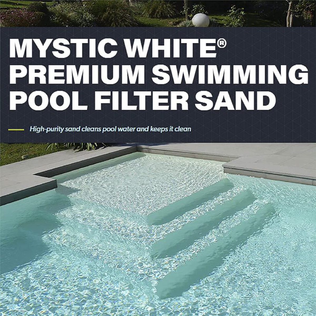U.S. Silica 50 Pound Mystic White II Swimming Pool Filter Sand, White, 10 Pack