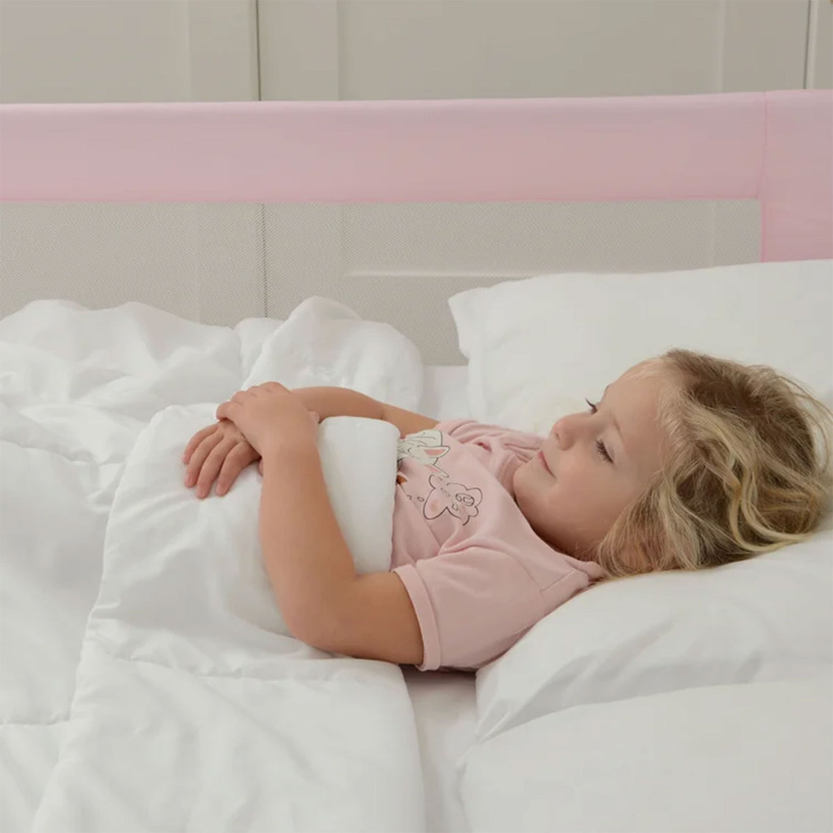 Venice Child Dream Catcher 59.1 x 19.1 In Extra Long Toddler Bed Side Rail, Pink - VMInnovations