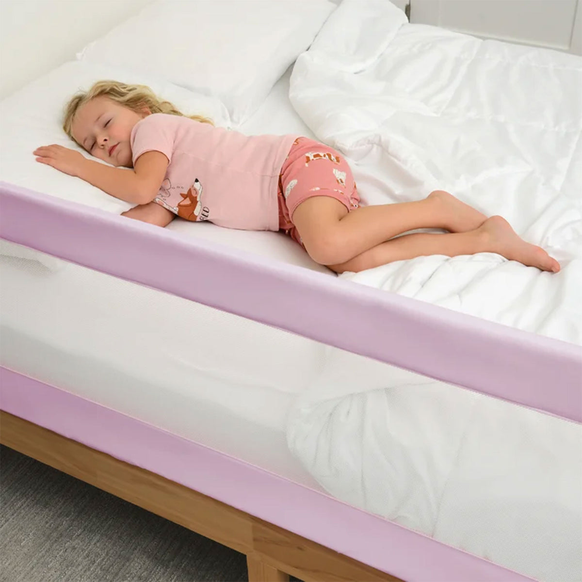 Venice Child Dream Catcher 59.1 x 19.1 Inch Extra Long Toddler Bed Rail, Purple - VMInnovations