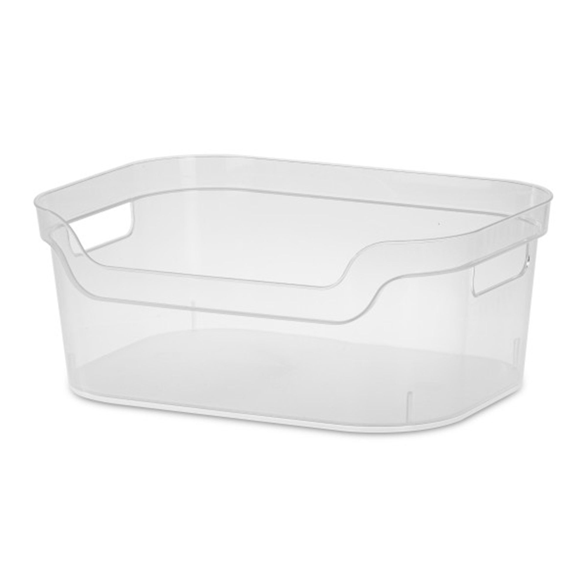 Sterilite 5.25x9.5x13 Inch Open Storage Bin w/ Carry Handles, Clear (32 Pack) - VMInnovations