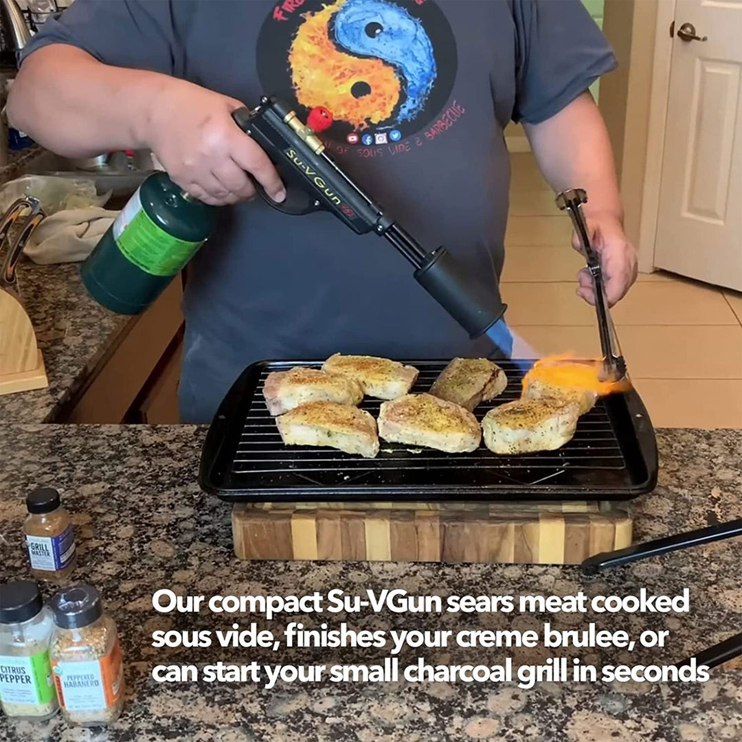 GrillBlazer GrillGun and Su-VGun Combo Charcoal Starter Set w/ Stands and Hose - VMInnovations