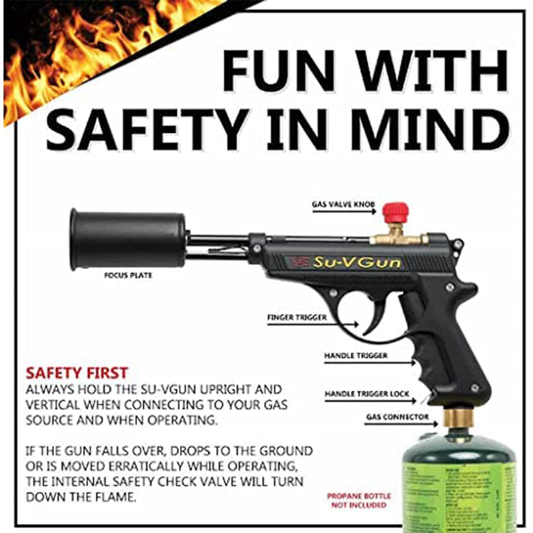GrillBlazer GrillGun and Su-VGun Combo Charcoal Starter Set w/ Stands and Hose - VMInnovations