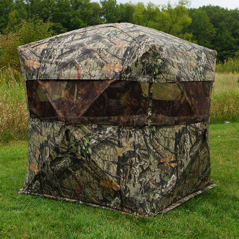 Rhino Blinds R600-MOC 3 Person Hunting Ground Blind, Mossy Oak Break Up Country