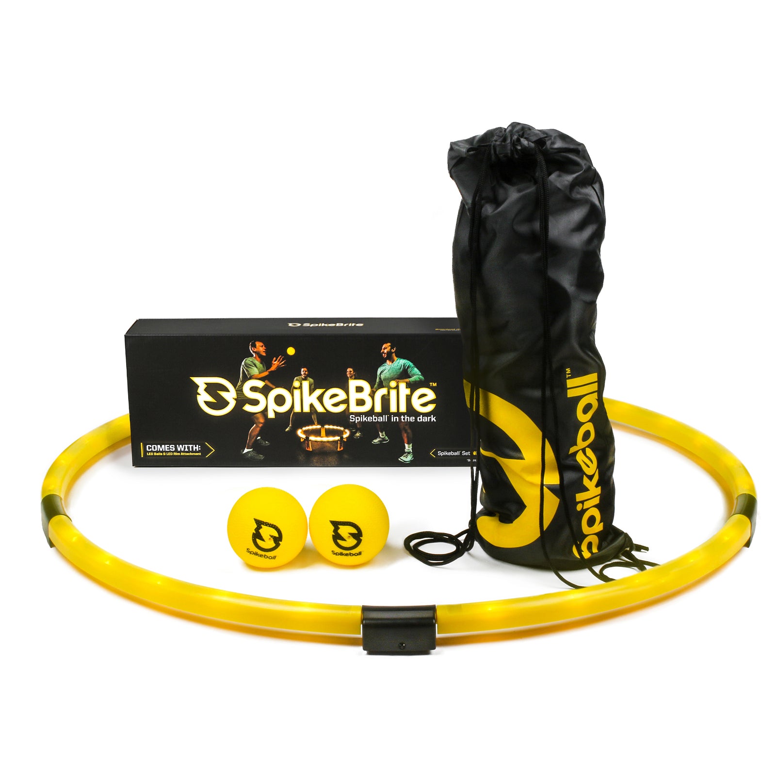 Spikeball SpikeBrite Night Play Light Set Attachment w/ Rim Attachments & Balls - VMInnovations