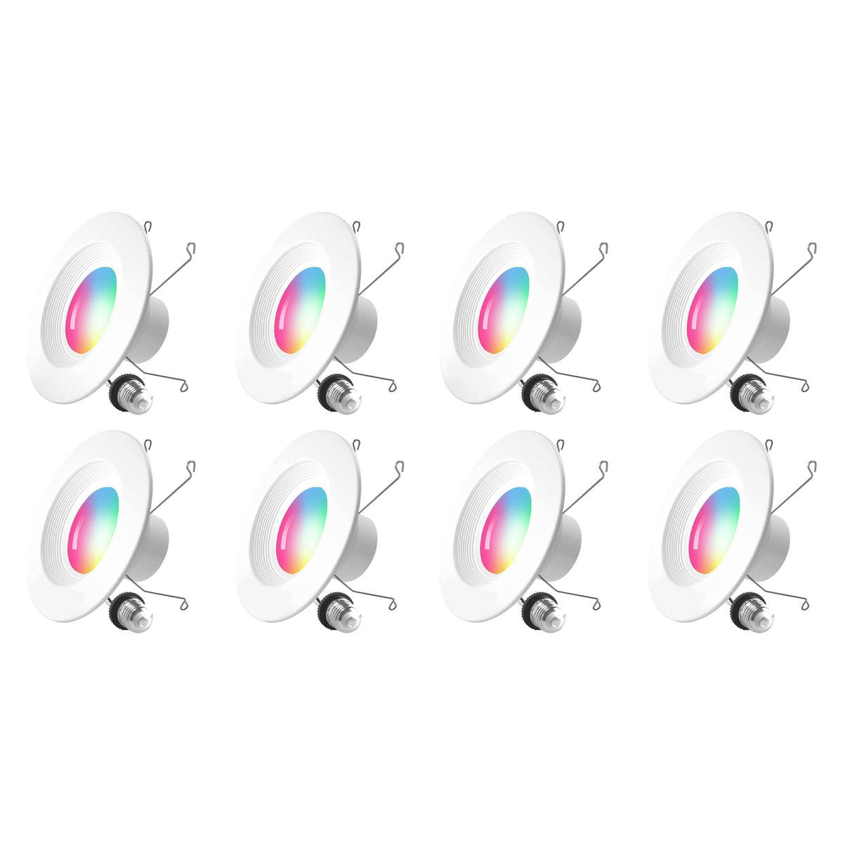 Banord LED RGB Smart Recessed 6 Inch 13 Watt Flush Mount Ceiling Lights, 2 Pack