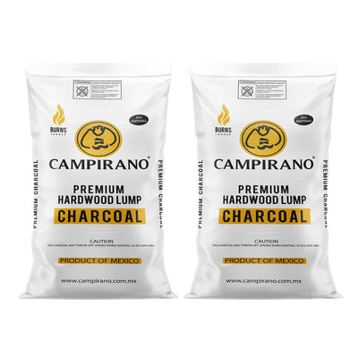 Campirano Premium Hardwood Black Lump Grill & Smoker Charcoal, 40lb Bag (2 Pack)