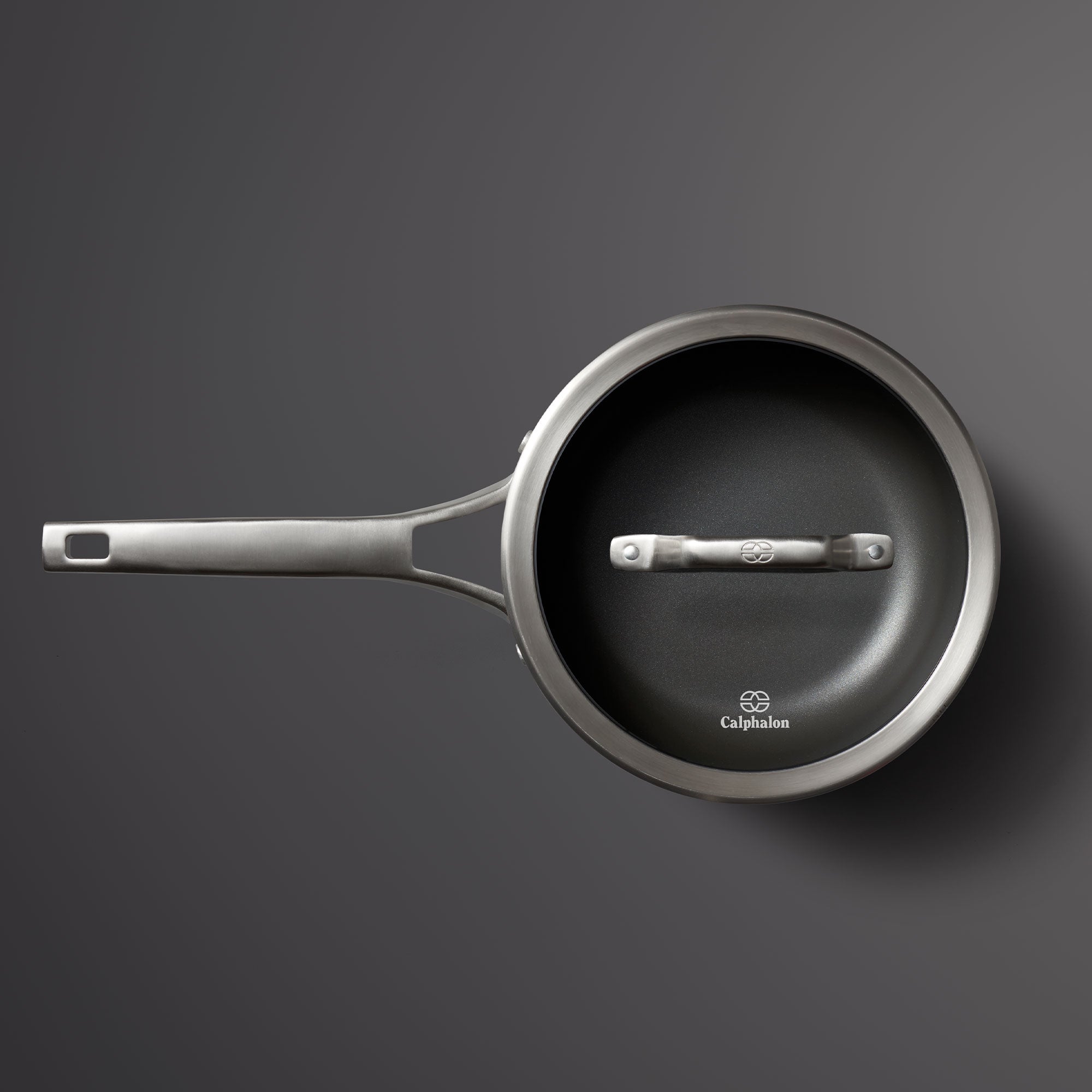 Calphalon Premier Hard Anodized Nonstick 2.5 Quart Saucepan with Lid, Black