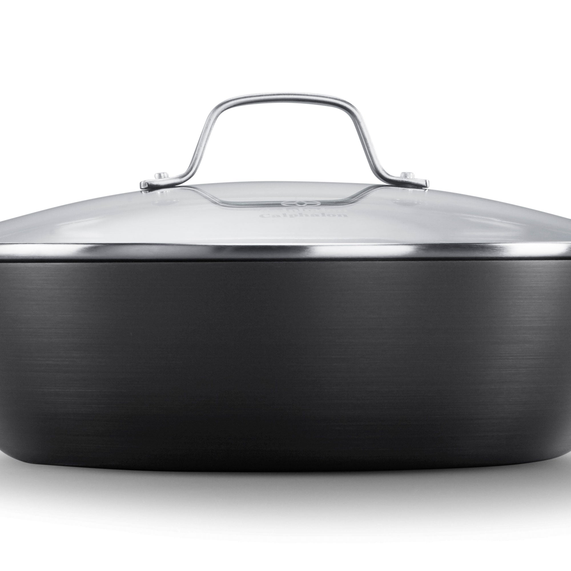 Calphalon Classic Nonstick Jumbo Fryer Omelet Pan w/ Cover, 12 inches, Grey