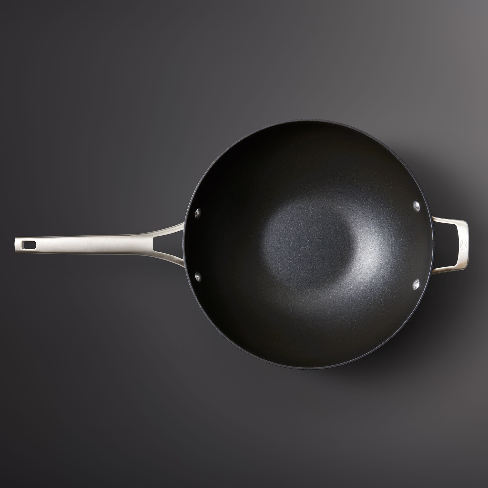 Calphalon Premier Hard Anodized Nonstick Cookware 13 Inch Flat Bottom Wok, Black