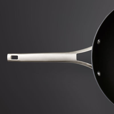 Calphalon Premier Hard Anodized Nonstick Cookware 13 Inch Flat Bottom Wok, Black