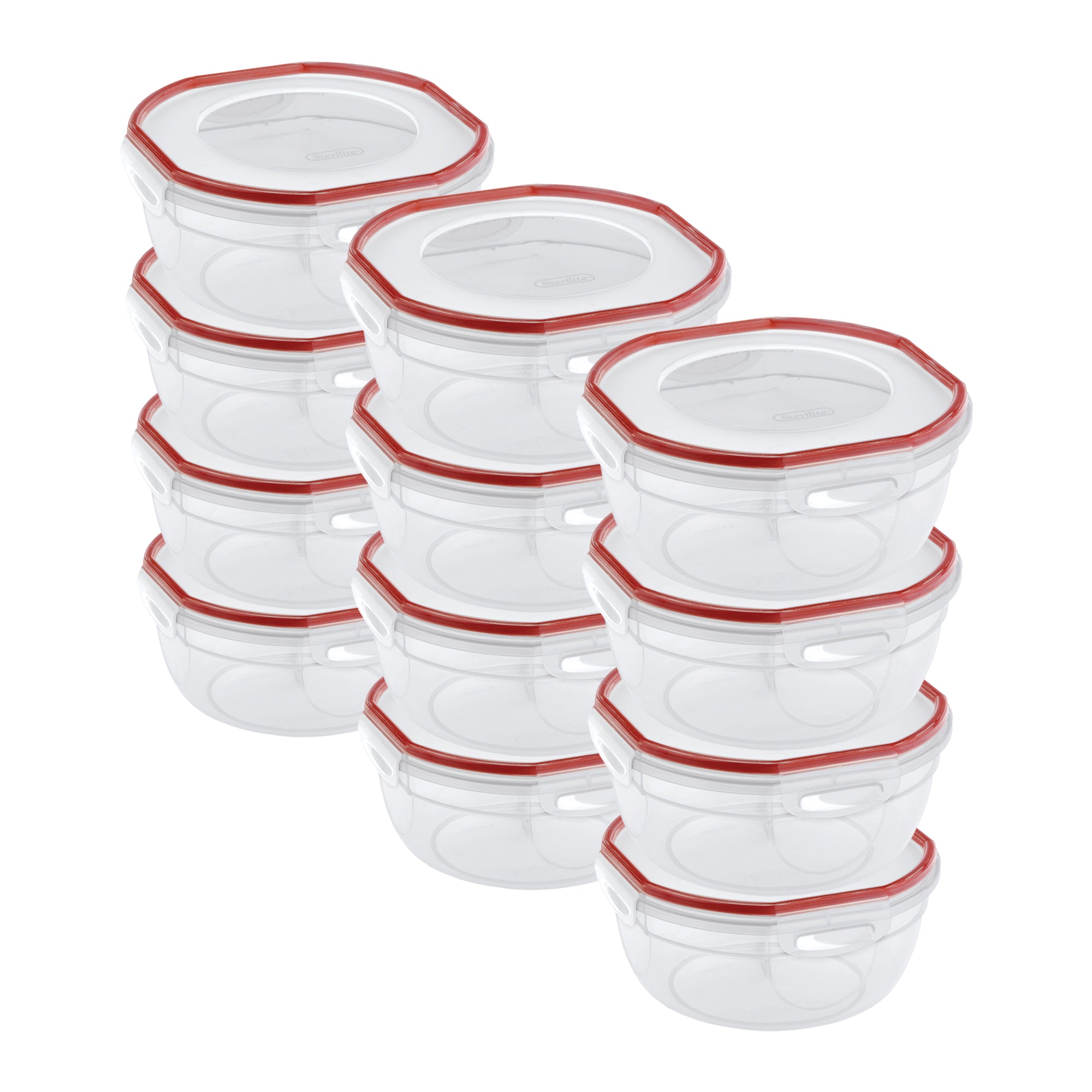 Sterilite Ultra Seal 2.5 Quart Plastic Food Storage Containers w/ Lid (12 Pack)