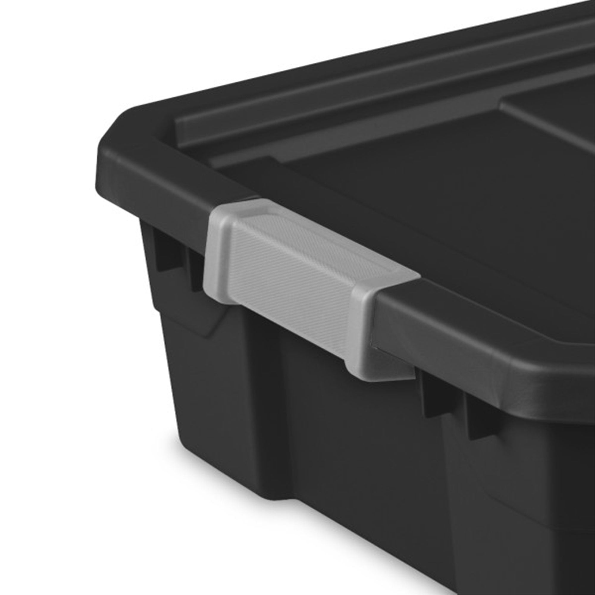 Sterilite 10 Gallon Industrial Stacker Storage Totes w/ Gray Clip Lids (18 Pack)